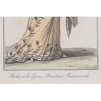Moda ok 1805, w stylu Empire,. Wg. Harace Vernet'a, z serii: Costume Parisien. Francja.1805 r. 